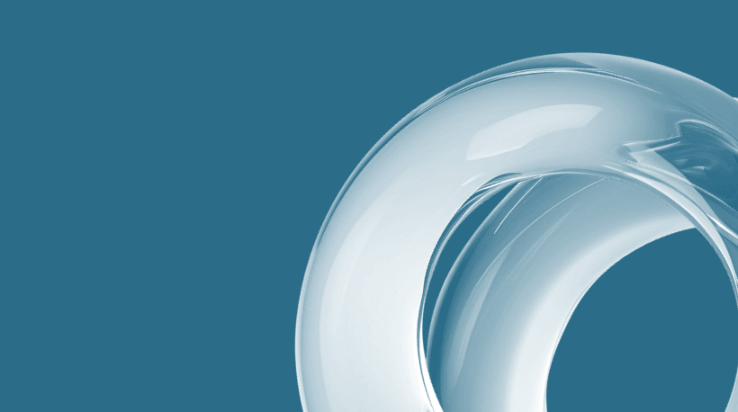 Transparent white bands against a blue background.