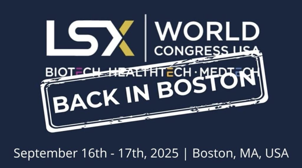 Banner for LSX World Congress USA with the text "Back in Boston." Event dates are September 16th–17th, 2025, in Boston, MA, USA.